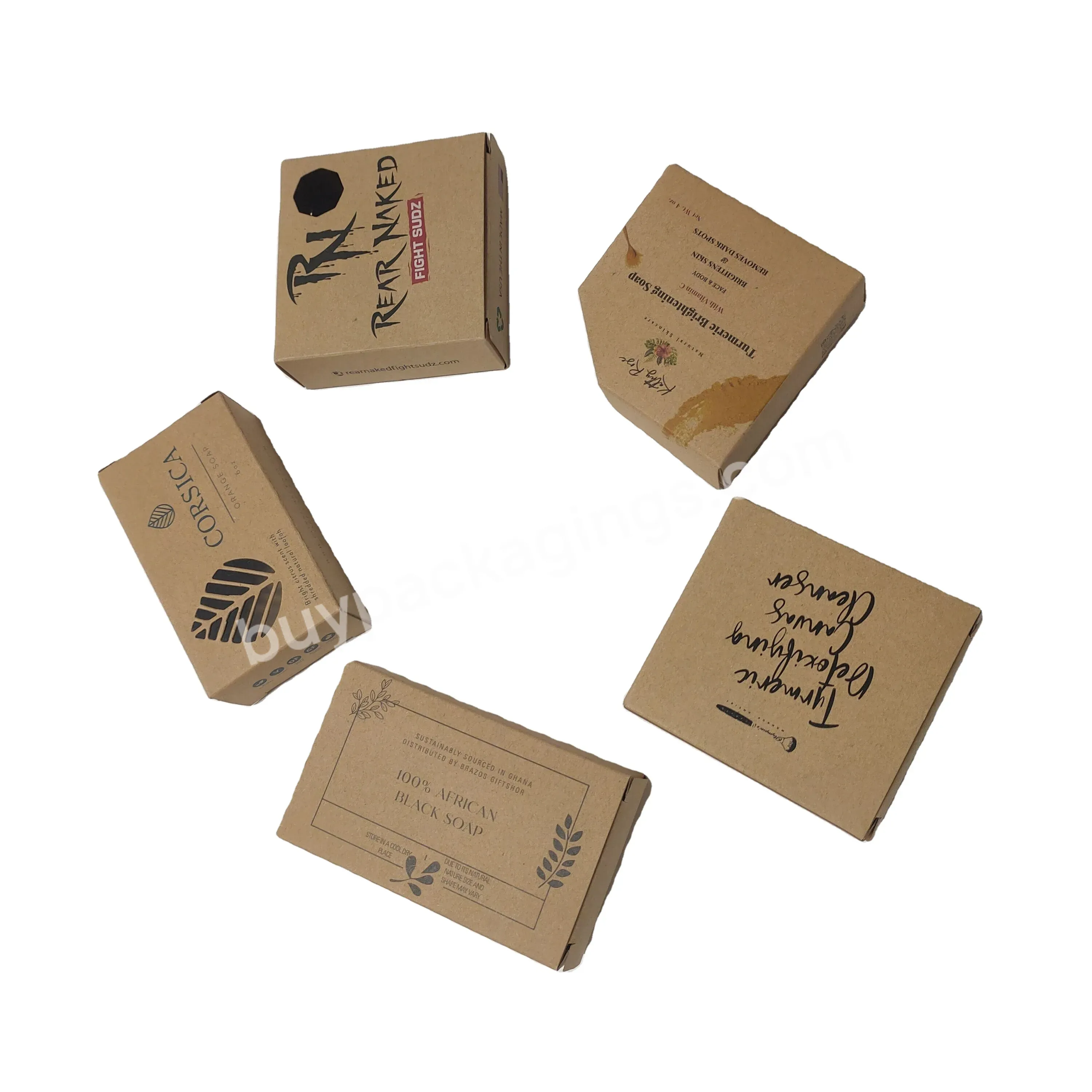 Customized Paper Packing Box Color Printing Kraft Paper Soap Box
