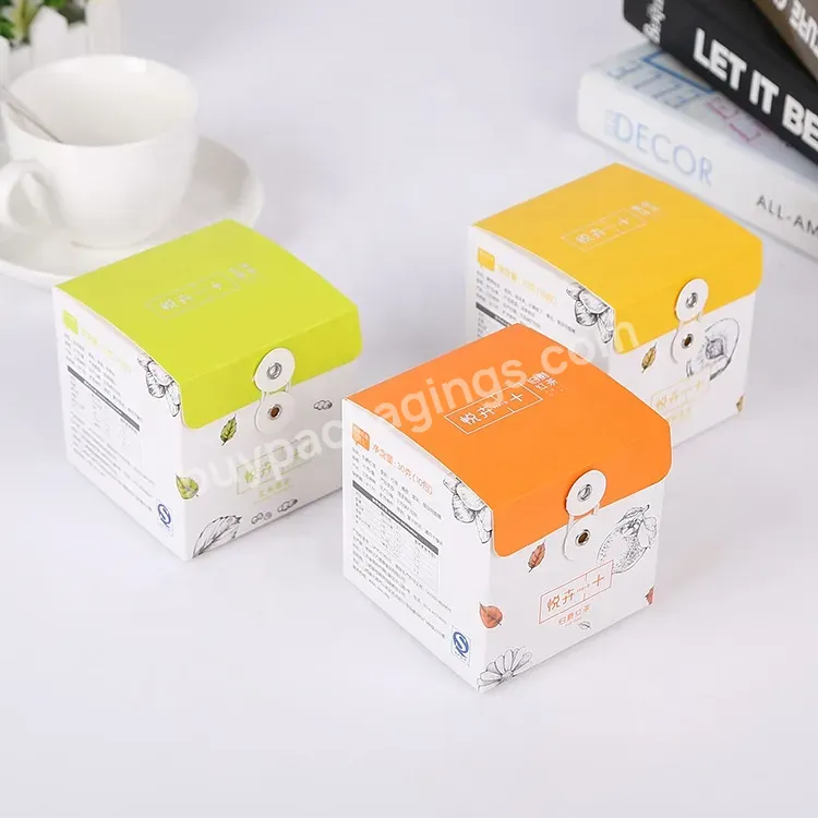 Customized Paper Printer Packaging Box With String And Button Closure