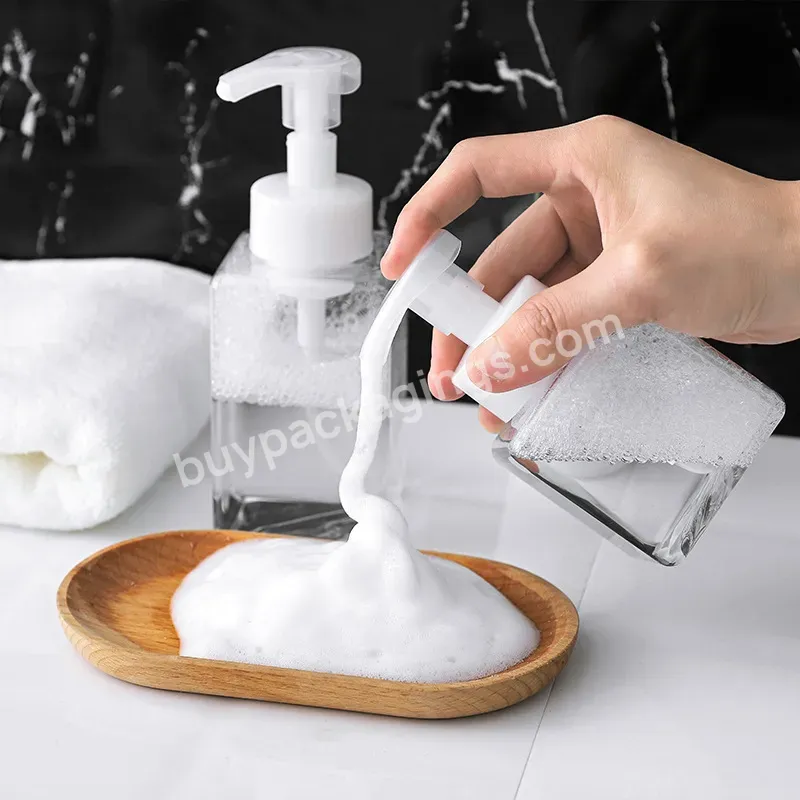 Customized Persaonal Care Square 250ml 400ml Facial Cleanser Hand Sanitizing Liquid Soap Foam Pump Bottle