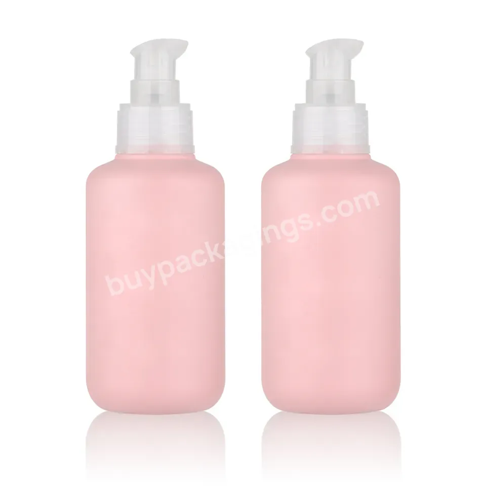 Customized Pet 120ml 4oz Pink Skin Care Packaging Body Cream Cosmetic Spray Lotion Bottle With Cap