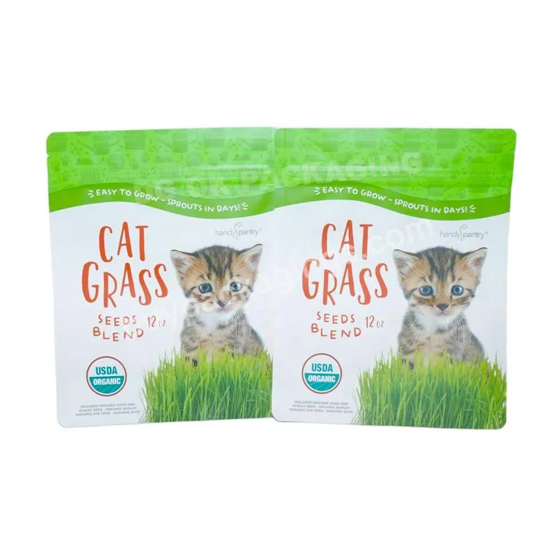 Customized Pet Food Bag With Resealable Feed Packaging Bag Zipper Stand Up Pouch Dog Cat Food Bag