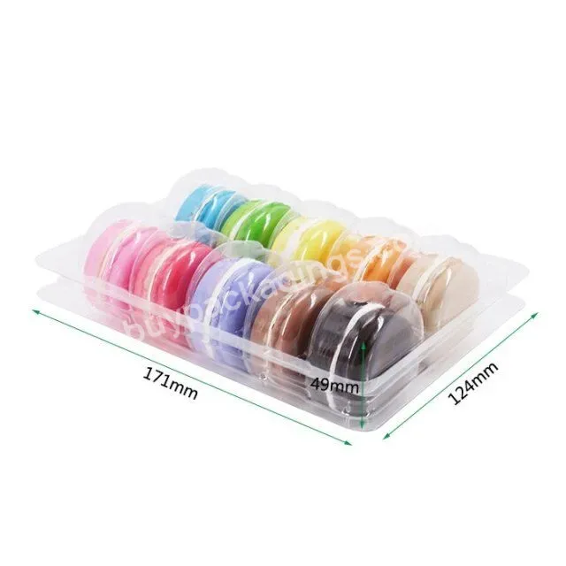 Customized Pet Macaron Container Plastic Blister Packaging Clamshell Macaron Box With Logo Blister Packaging