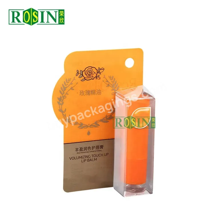 Customized Pet Pvc Clear Blister Plastic Chapstick Lip Balm Packaging