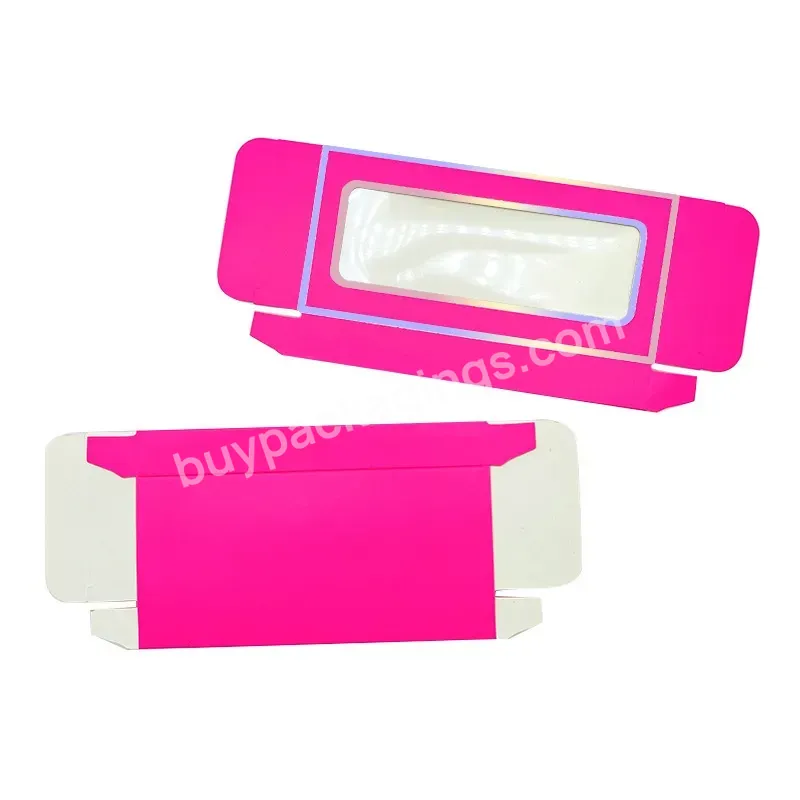 Customized Pink Eyelash Packaging Box Cardboard Paper Eyelash Box Custom Logo
