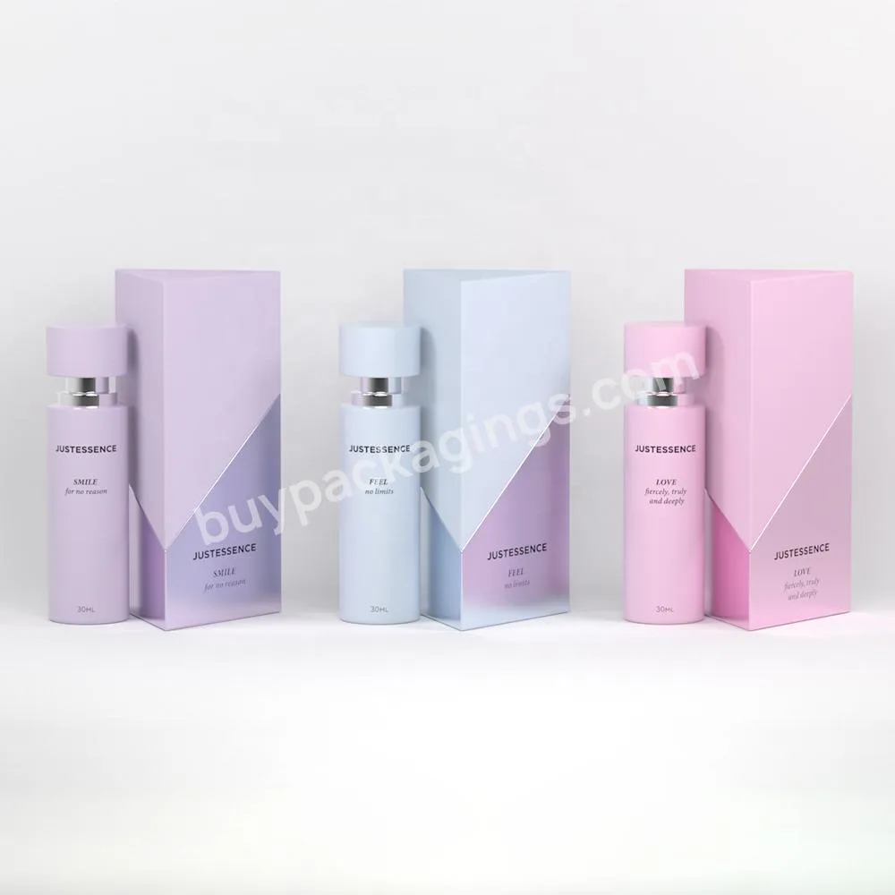 Customized pink perfume clamshell box packaging gift box factory