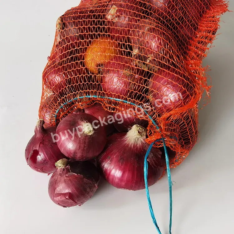 Customized Plain Weaving Pe Raschel Leno Mesh Net Bag For Firewood