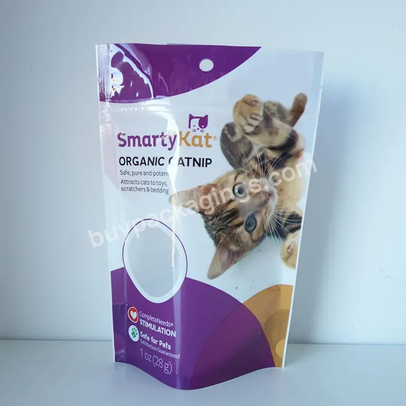 Customized Plastic Cat Food Dog Treat Packaging Stand Up Bag With Logo Print