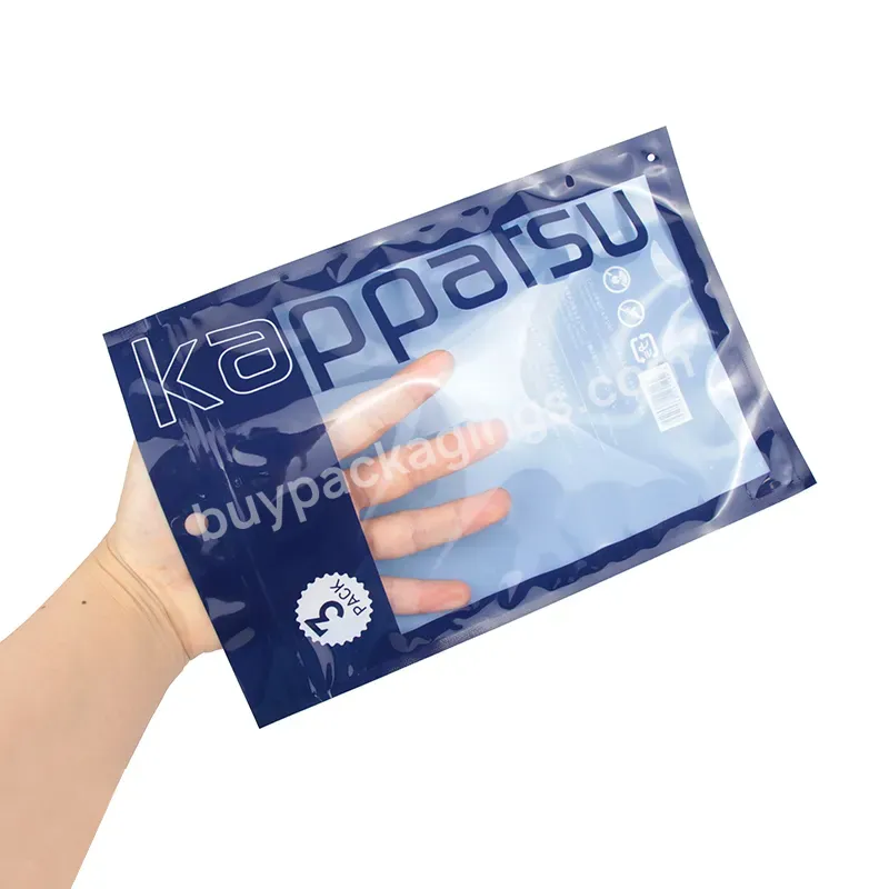 Customized Plastic Packaging Bags For Clothing Shirts Packing Durable High Transparency Clear Zip Lock Bag With Brand Logo