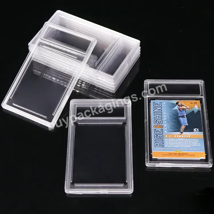 Customized Plastic Super Clear Ultrasonic Tcg Mtg Card Holder Sports Panini Baseball Card Display Case Graded Slab For Pokemon