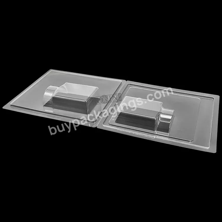 Customized Plastic Transparent Pet Clamshell Blister Packaging Box For Cosmetic Frosted Cream Jars Protection Blister Packaging