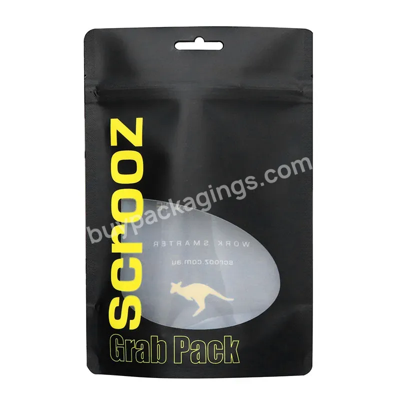 Customized Polyester Film Bag With Logo Upright Polyester Film Bag With Window