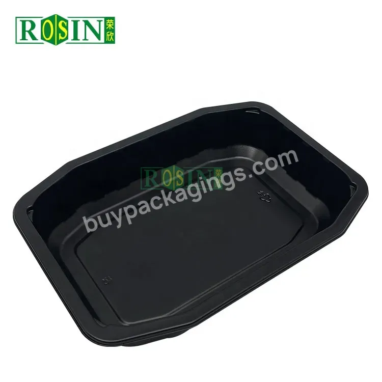 Customized Pp Black Microwave Disposable Plastic Lunch Boxes Hot Food Meal Prep Containers With Lid Manufacturer