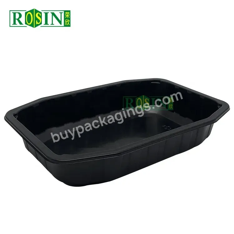 Customized Pp Black Microwave Disposable Plastic Lunch Boxes Hot Food Meal Prep Containers With Lid