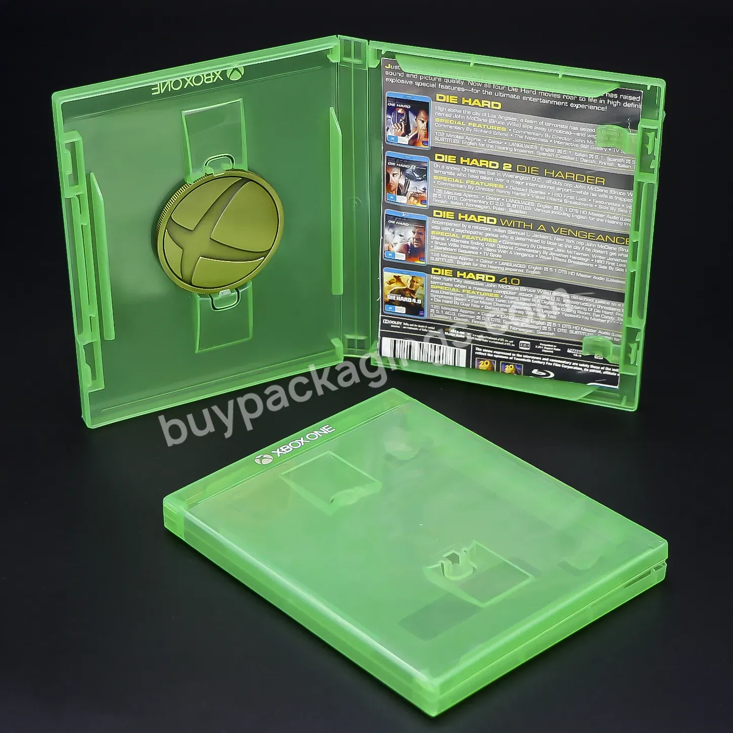 Customized Pp Plastic Box For Xbox 360 Games Challenge Coin Box Custom Coin Holder Green Custom Plastic Coins Case