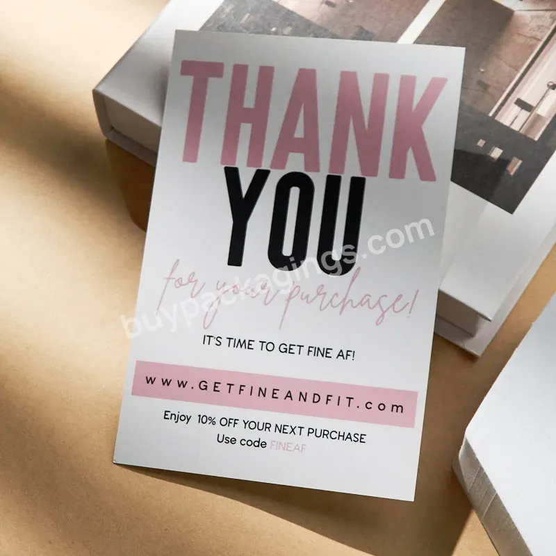 Customized Print Logo Paper Thank You Cards Business Name Card Marry Gift Greeting Card