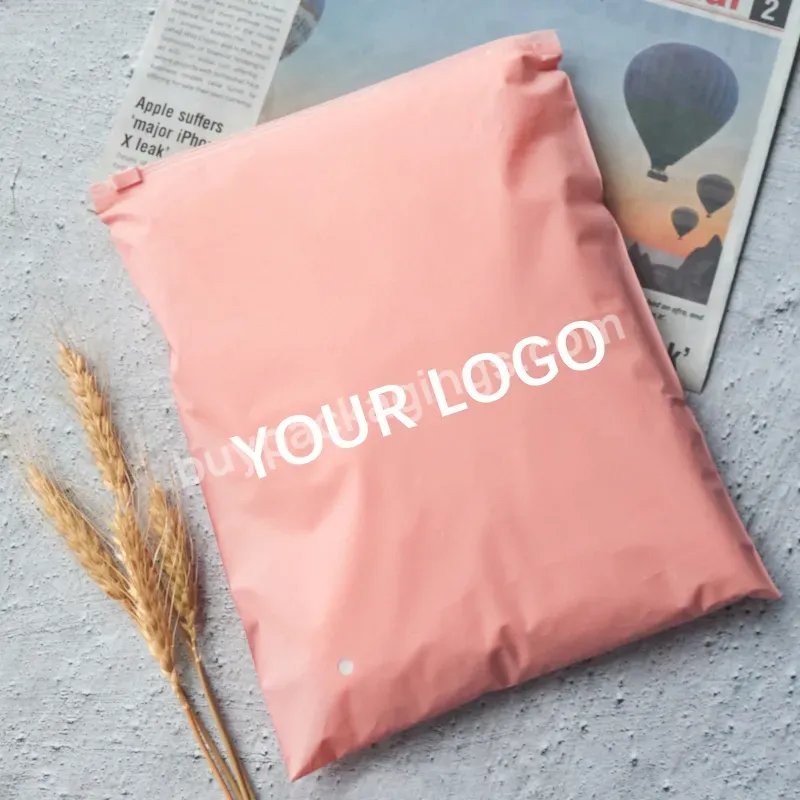 Customized Print Logo Pink Zipper Bag Pvc Eva Frosted Plastic Zip Lock Packaging Transparent Clear Bag For Clothing