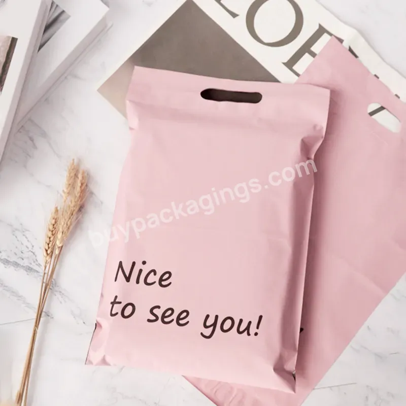 Customized Print Logo Plastic Mailer Envelope Packaging Mail Courier Shipping Poly Bag With Handle For Clothing - Buy Courier Shipping Poly Bag With Handle,Print Plastic Mailer Envelope Poly Bag,Packaging Mail Courier Poly Bag.