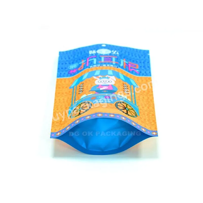 Customized Printed Beef Jerky Food Snacks Nuts Stand Up Pouch Packaging Bags With Resealable Zipper