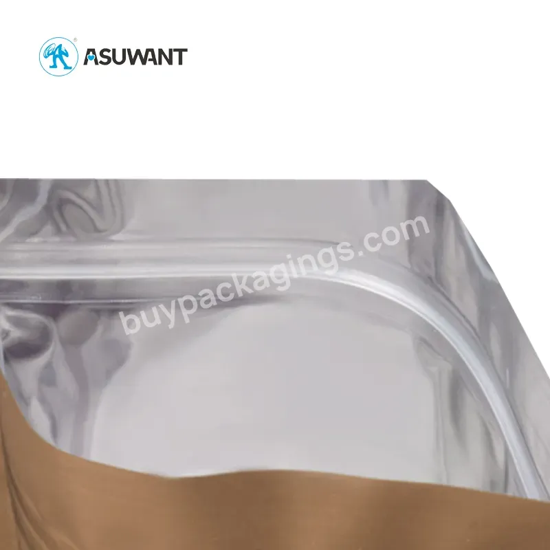 Customized Printed Colored Metallic Heat Sealing Plastic Mylar Aluminum Foil Gold Zip Lock Bag