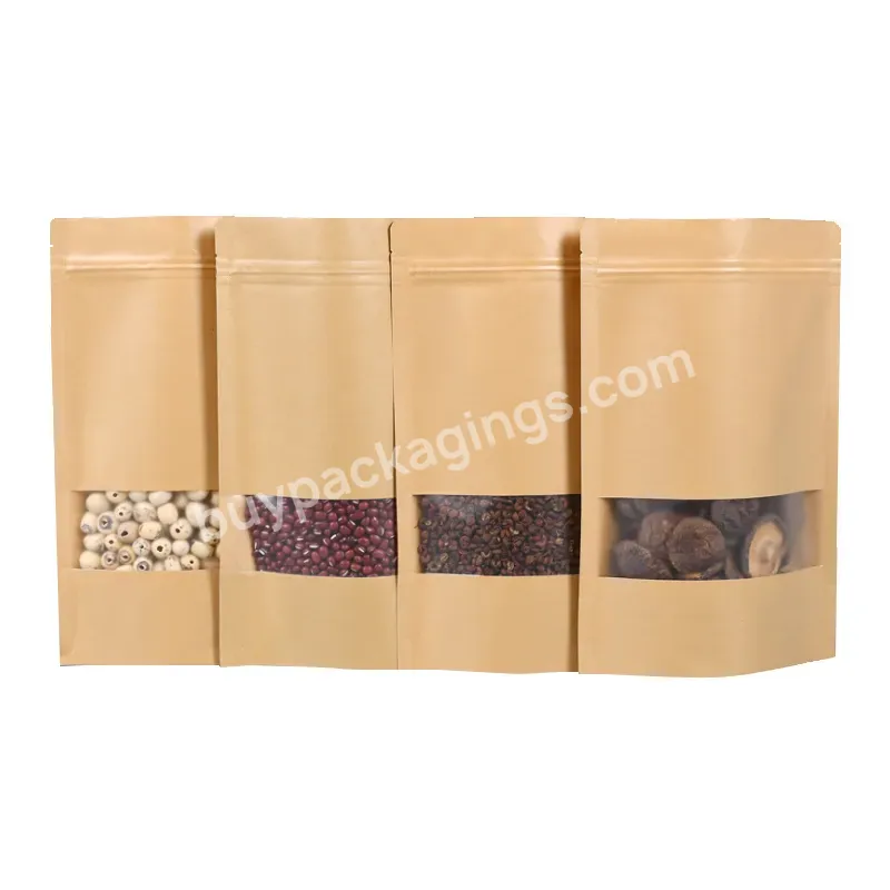 Customized Printed Food Grade Packaging Wholesale Plain Cheap Craft Pouch Zipper Brown Kraft Paper Bags - Buy Food Grade Custom Printed Brown Kraft Paper Bags Stand Up Pouch,Kraft Stand Up Pouch For Custom Printed Food Grade Packaging Craft Paper Sta