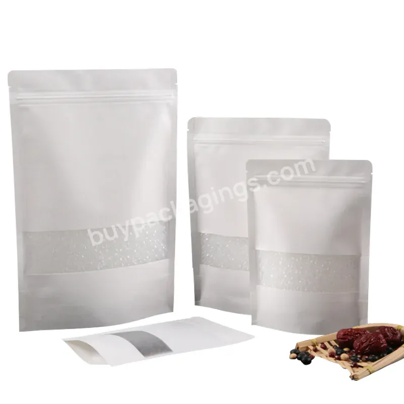 Customized Printed High Barrier And Odor Resistant Coffee Kraft Paper Standing Zipper Packaging Bag