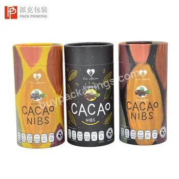 Customized Printed Kraft Paper Tube Cardboard Packaging Tin for Powder Coffee  Coffee Beans