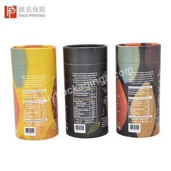 Customized Printed Kraft Paper Tube Cardboard Packaging Tin for Powder Coffee  Coffee Beans