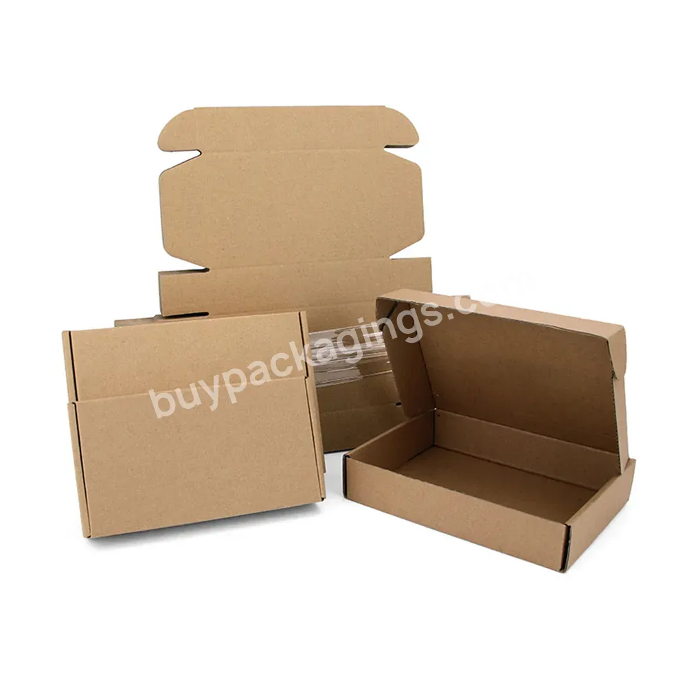 Customized Printed Logo Ear Lock Corrugated Cardboard Paper Packaging Mailer Shipping Boxes Earlock Mailer Box