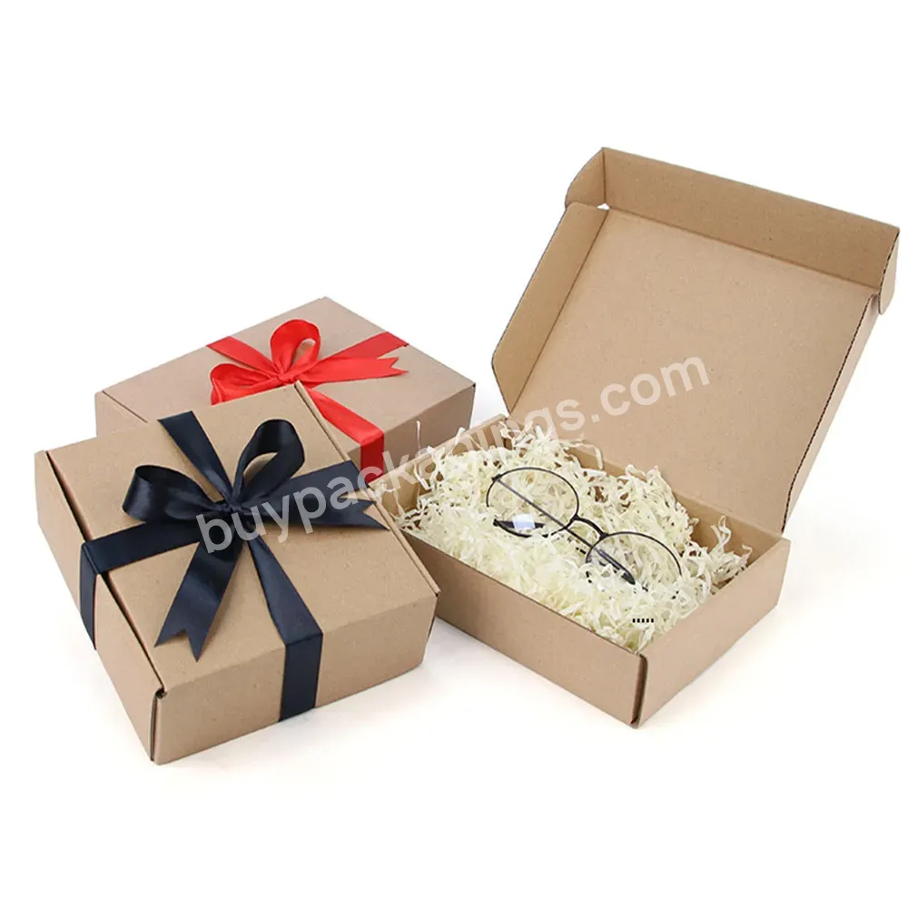 Customized Printed Logo Ear Lock Corrugated Cardboard Paper Packaging Mailer Shipping Boxes Earlock Mailer Box