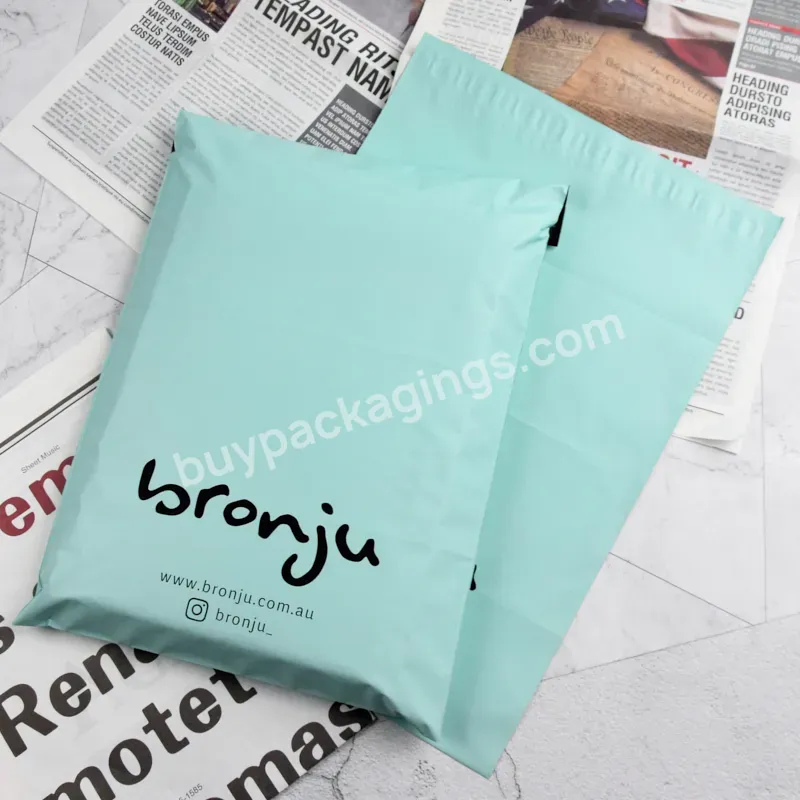 Customized Printed Logo Green Mailer Poly Plastic Mailing Envelope Pouch Oem Odm Shipping Postal Bag For Clothes