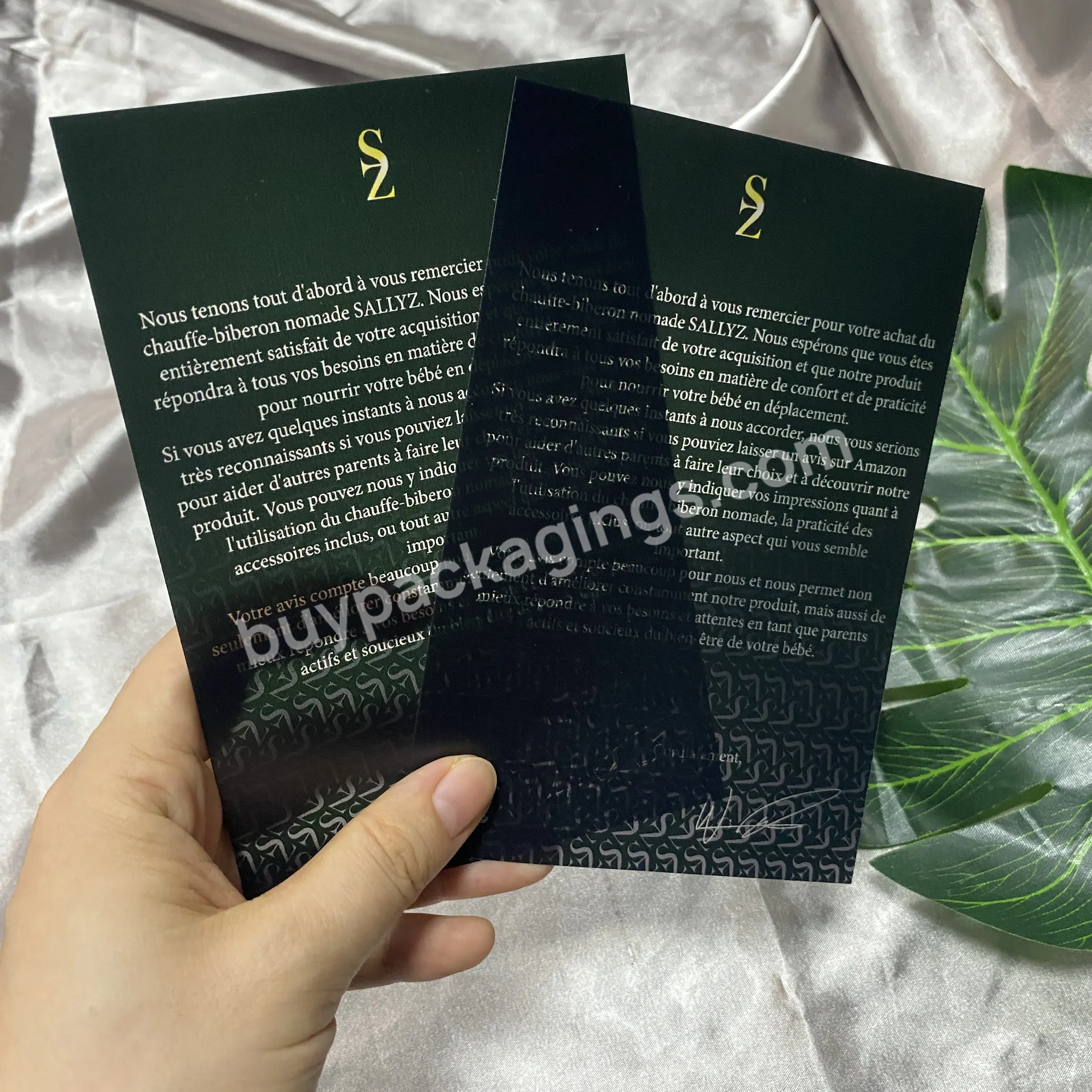 Customized Printed Logo Luxury Plastic Clear Pvc Transparent Business Card