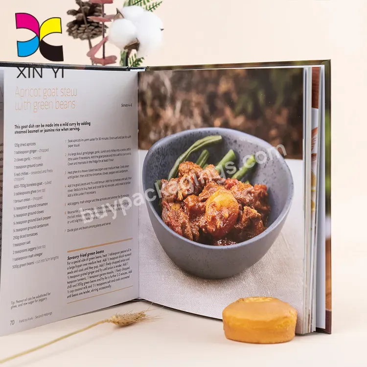 Customized Printed Photo Book Luxury High Quality Design Journey Cook Books Hardcover