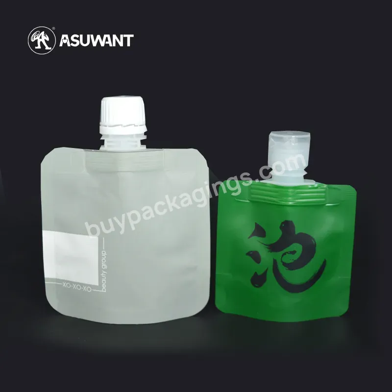 Customized Printed Refillable Plastic Spout Pouch Travel Hand Liquid Detergent Foam Soap Shampoo Packaging Bag