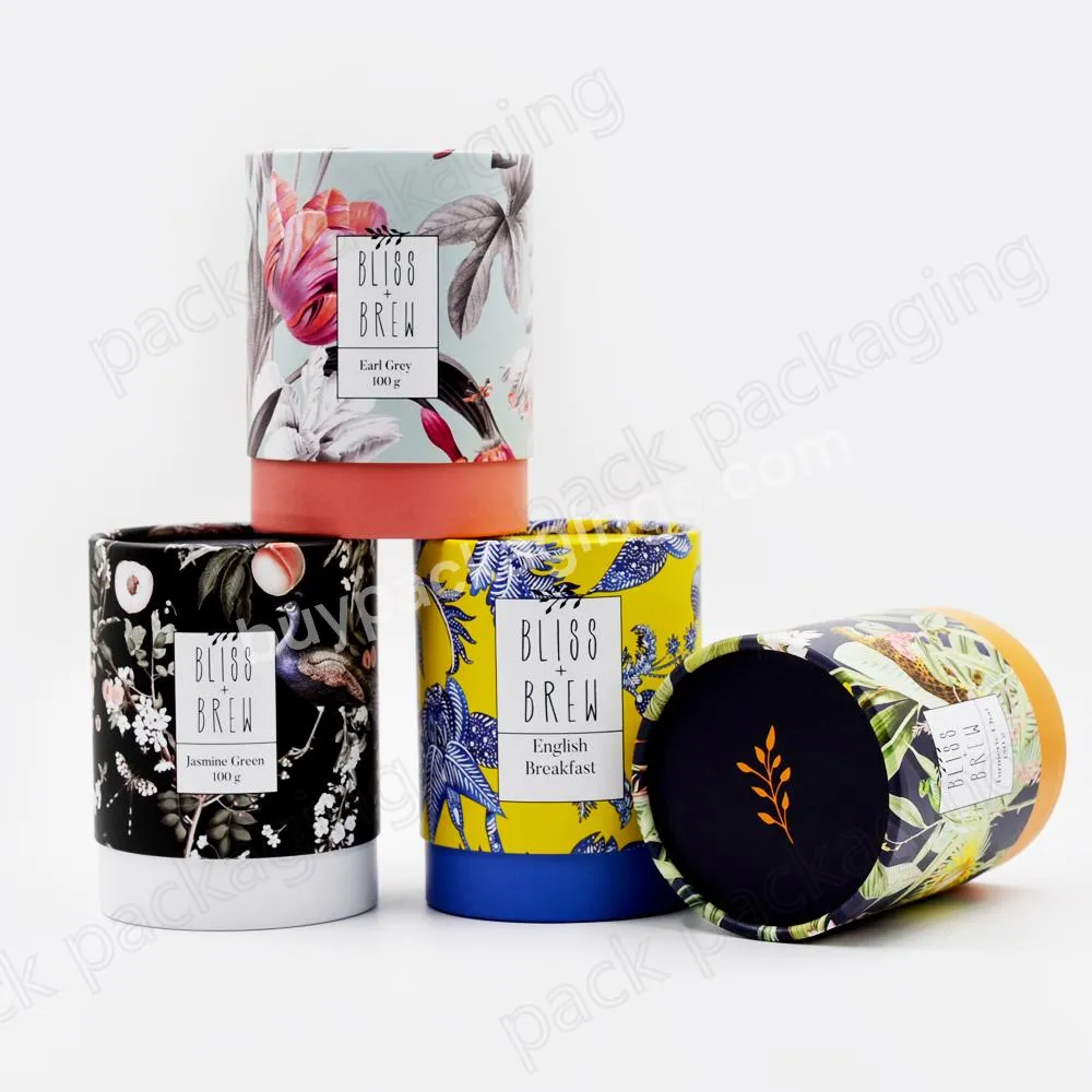 Customized Printing Food Paper Tube Packaging Tea