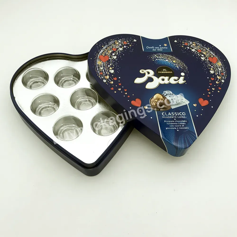 Customized Printing Heart Shaped Chocolate Tin Boxes