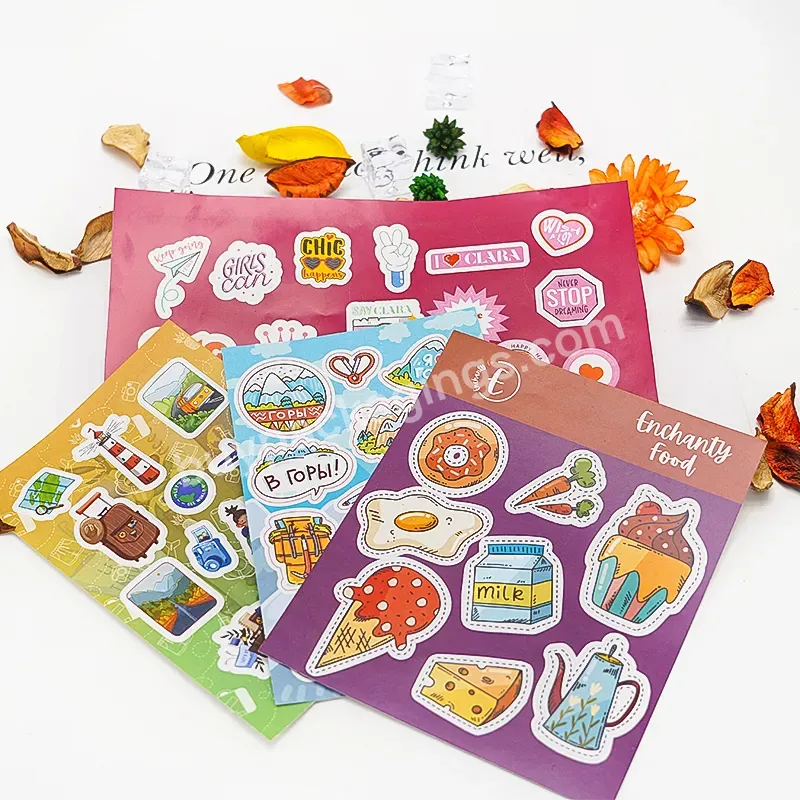 Customized Printing High-quality Full-color Children's Learning Books Diy Cartoon Cute Stickers Sheet