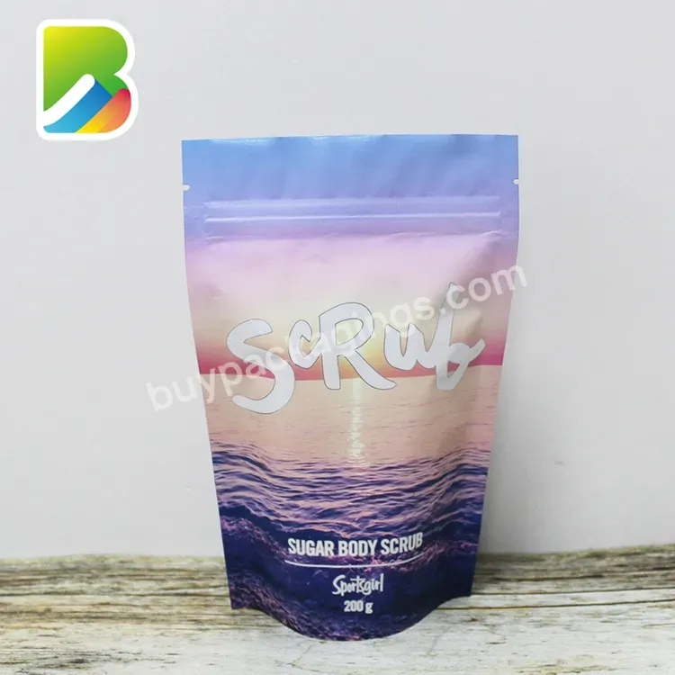 Customized Printing Himalayan Organic Bath Salt Bag Spice Package Window Zipper Pouch Zip Lock Stand Up Package