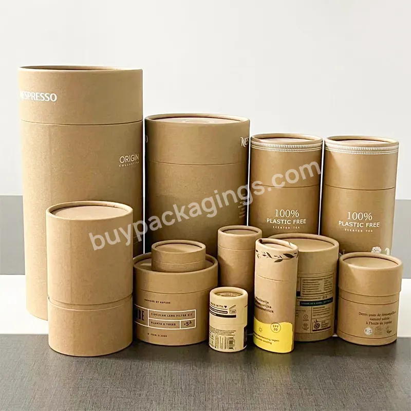 Customized Printing Kraft Paper Tube Glass Bottle Packaging With Tinplate Cardboard Tube Cylinder Packaging Round Paper Box - Buy Packaging Boxes Custom Logo,Paper Packaging Boxes,Paper Tube Box Packaging.