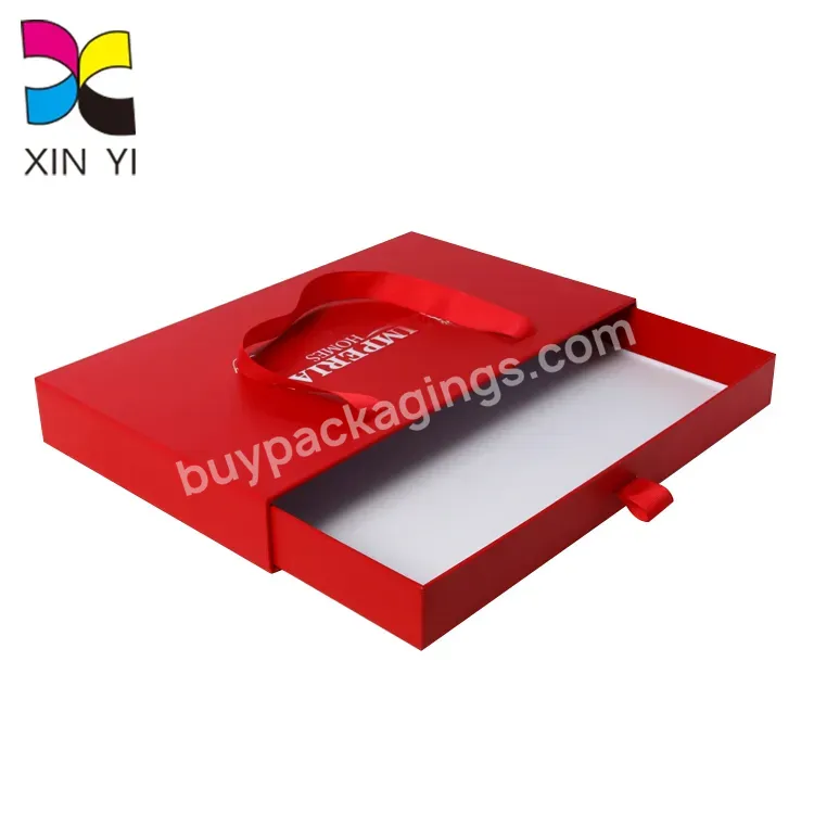 Customized Printing Logo Rigid Cardboard Drawer Slide Packaging Paper Boxes