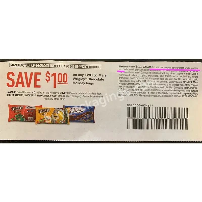 Customized Printing Paper Coupons Book