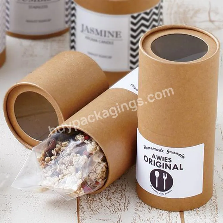 customized printing recycled food box round food grade paper tube packaging for TeaCoffeeFood