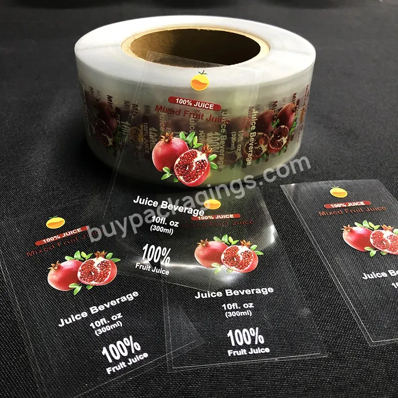 Customized Printing Self Adhesive Logo Print Transparent Sticker,Roll Plastic Clear Sticker Labels