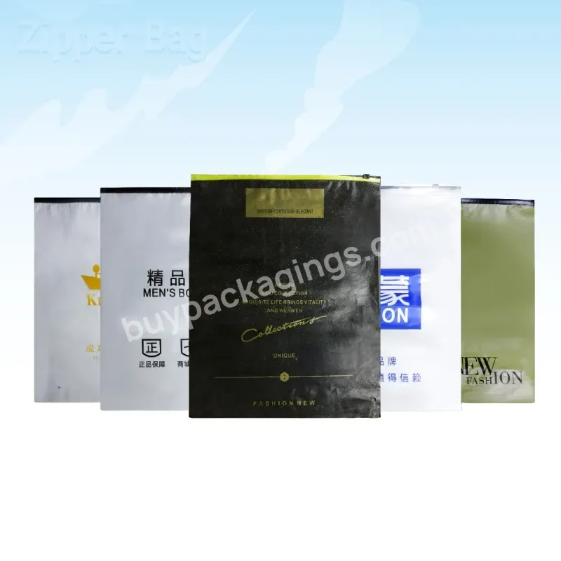 Customized Printing,Environmental Protection,Sustainable Waterproof,Transparent Matte Clothing,Pvc Plastic Zipper Packaging