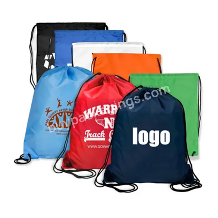 Customized Professional Polyester Bag Logo Custom Drawstring Bag Polyester Drawstring Bag