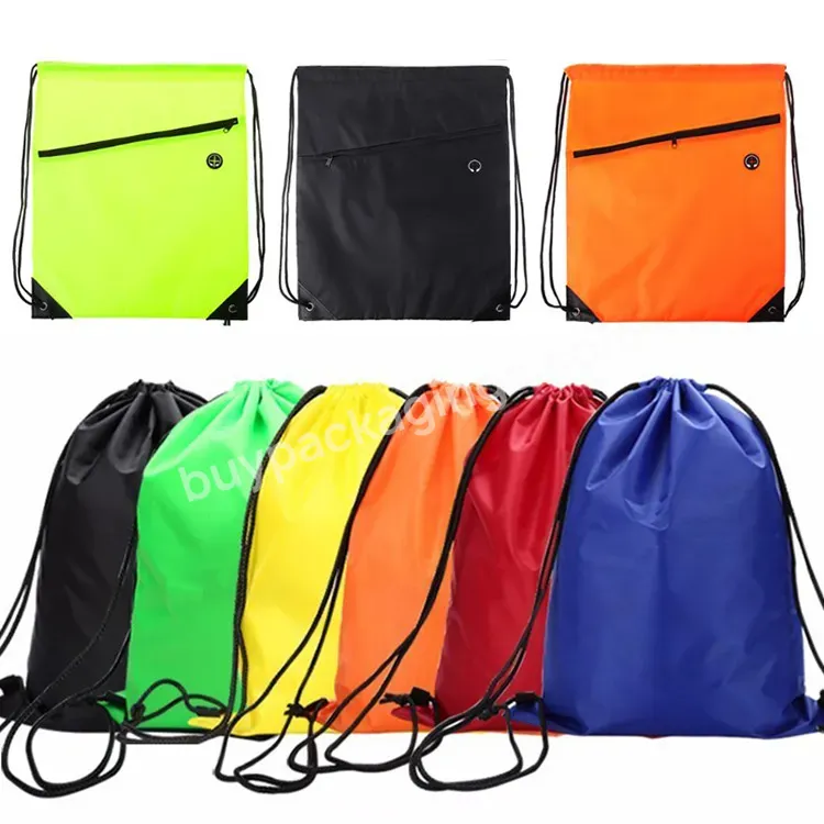 Customized Professional Polyester Bag Logo Custom Drawstring Bag Polyester Drawstring Bag