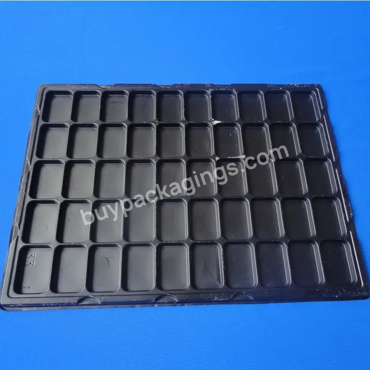 Customized Ps Pet Black Esd Plastic Electronic Hardware Component Anti-static Blister Tray For Packing Electronic