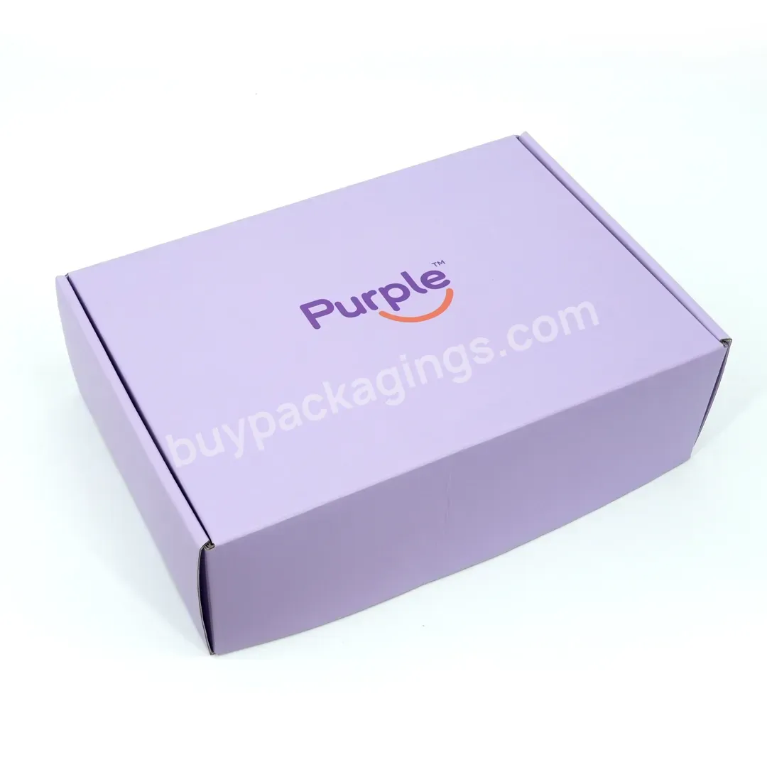 Customized Purple Foldable Paper Box With A Paper Insert For Cup