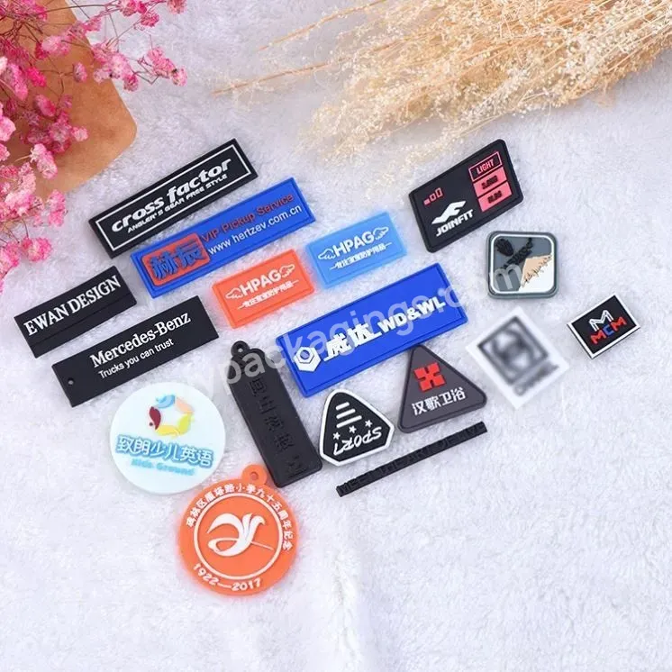 Customized Pvc Soft Silicone Rubber Patches Women Clothing Logo Label Accessories