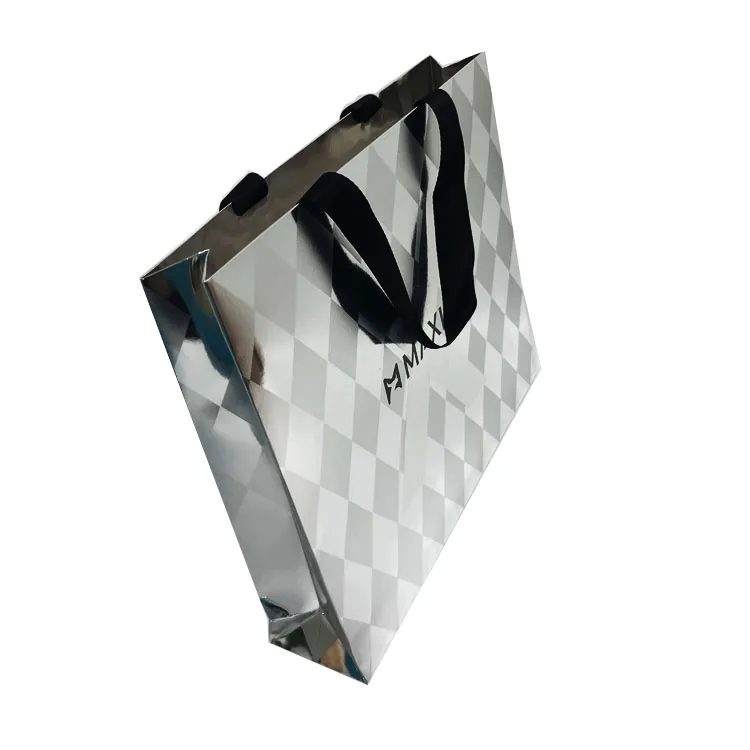 Customized recyclable cardboard paper bag luxury gift paper bags with your own logo