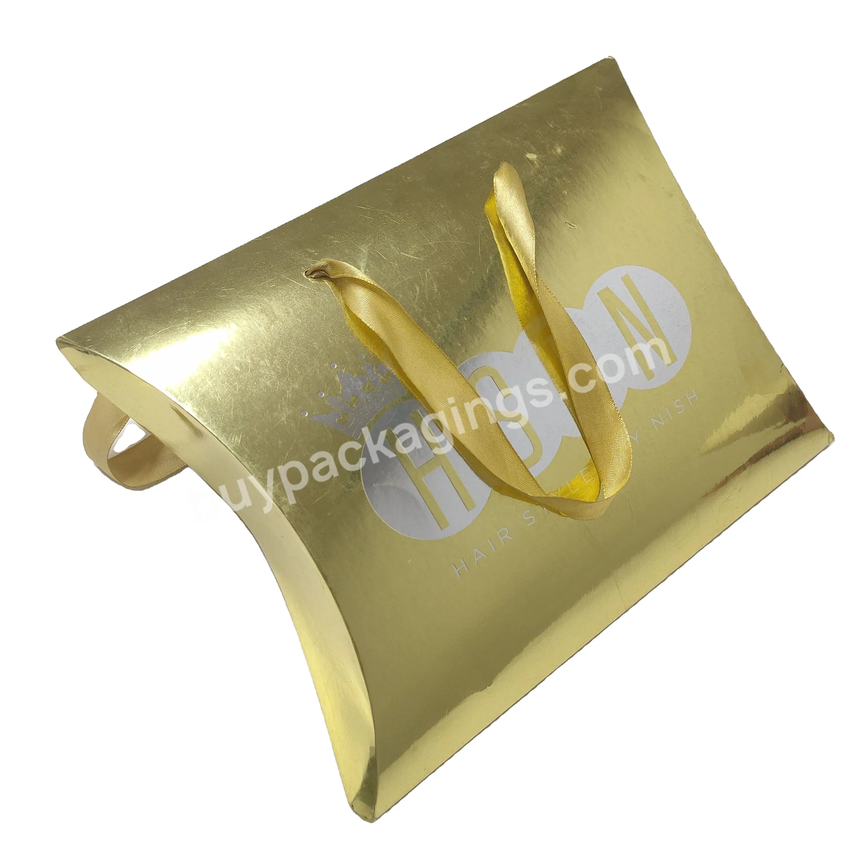 Customized Recycled High Quality Paper Pillow Box With Logo